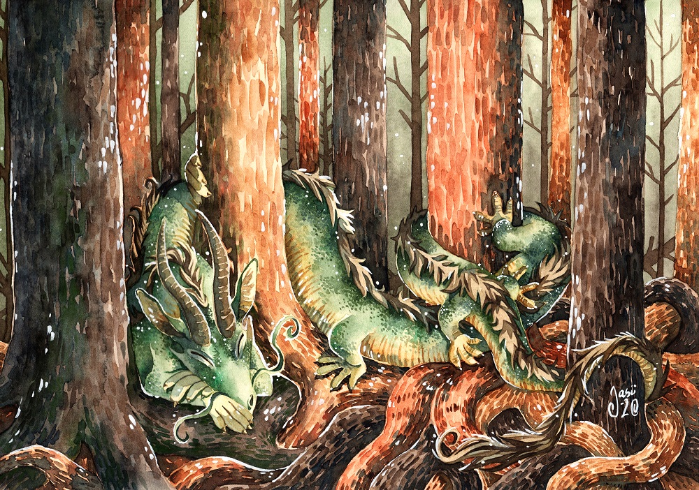 Print - Dragon in the Forest